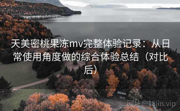 天美密桃果冻mv完整体验记录：从日常使用角度做的综合体验总结（对比后）