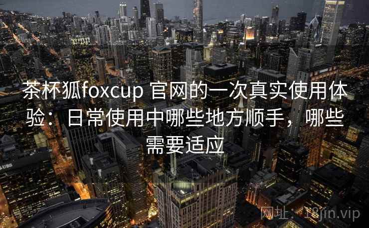 茶杯狐foxcup 官网的一次真实使用体验：日常使用中哪些地方顺手，哪些需要适应