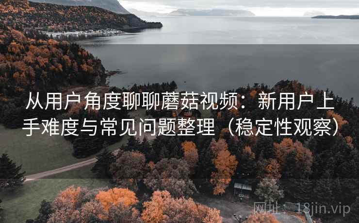 从用户角度聊聊蘑菇视频：新用户上手难度与常见问题整理（稳定性观察）