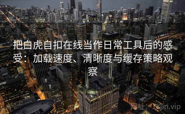 把白虎自扣在线当作日常工具后的感受：加载速度、清晰度与缓存策略观察