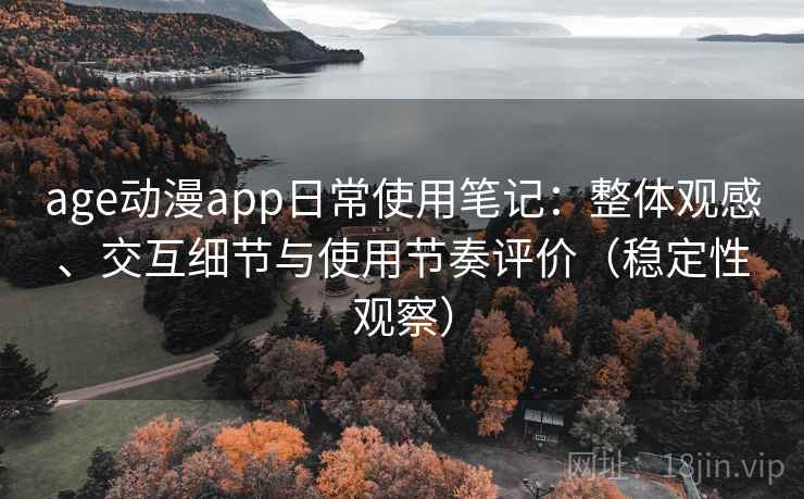 age动漫app日常使用笔记：整体观感、交互细节与使用节奏评价（稳定性观察）