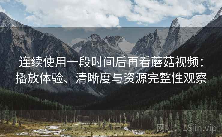 连续使用一段时间后再看蘑菇视频：播放体验、清晰度与资源完整性观察